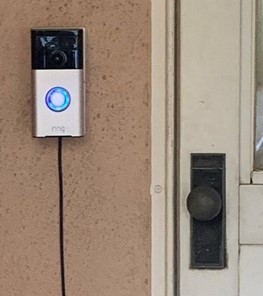 Ring Doorbell connected to Solar Panel.